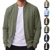 Men's Lightweight Bomber Jacket Zip Up Casual Solid Color Long Sleeve Flight Jacket Spring Autumn Streetwear Male Outerwear 2026