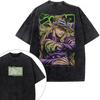 Anime JoJo's Bizarre Adventure Gyro Graphic T Shirt Men Women Clothing Oversized Tshirt Washed Cotton Tee Harajuku Male T-shirt