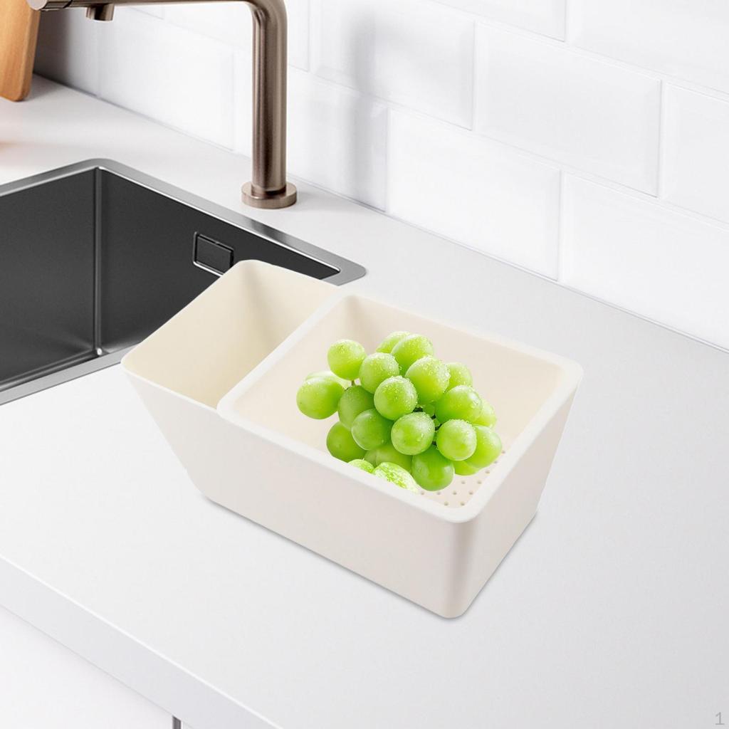Organisateur de stockage alimentaire Double couche Boîte à snacks Amovible Moderne Fond antidérapant Créatif