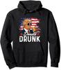 Drink Beer 4th Of July Donald Drunk Trump Flag Unisex Hooded Sweatshirt