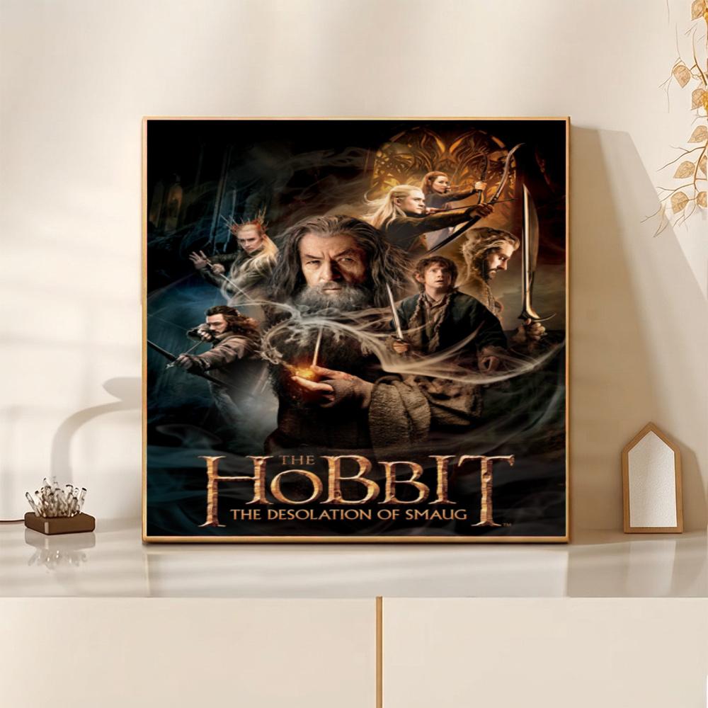 Hobbit Movie Poster 5D Diy Diamond Painting Round Diamond Mosaic Suitable For Beginners Diamond Painting Rhinestones Gift Frameless
