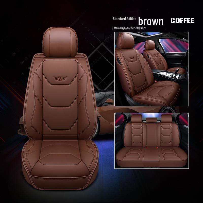 Leopard CT7 Leather Seat Cushion: Universal, All-Season Full Coverage for D22 Navara Rich Pickup.