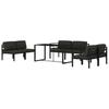 7 Piece Garden Lounge Set with Cushions Aluminum Anthracite
