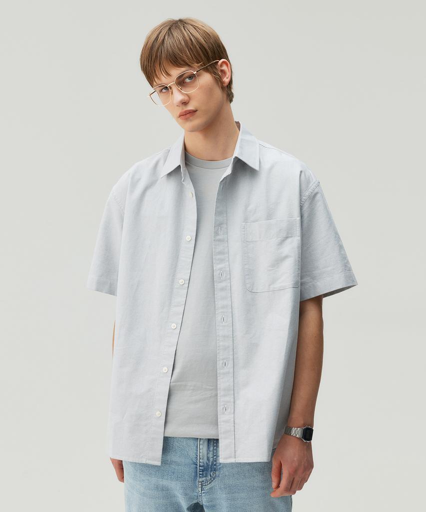 MINDBRIDGE [All Day] Oxford Oversized Short Sleeve Shirt - 5 Colors