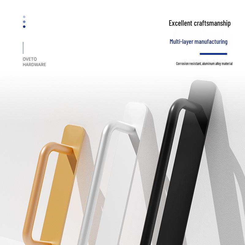 Aluminiumlegering Deurklink zonder Boren voor Glazen, Stalen, Kunststof Balkon-, Schuif- en Kastdeuren