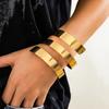 Accessories Design Sense Simple Spiral Personality Retro Bracelet Wide Edge Geometric Punk Style Open Bracelet