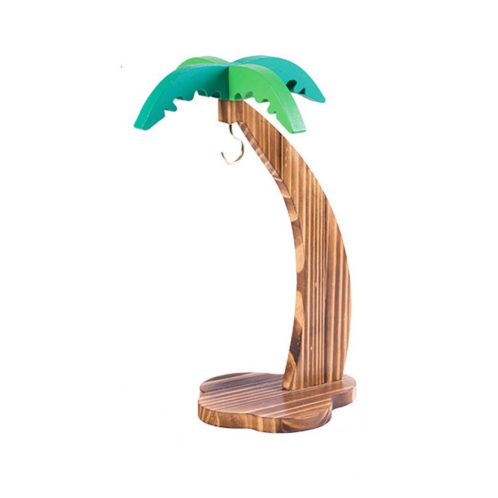 Simulated Palm Leaf Wooden Banana Hanger Keep Bananas Fresh Prevents Bruising Grape Hanging Holder Animal Shaped Sturdy Hook