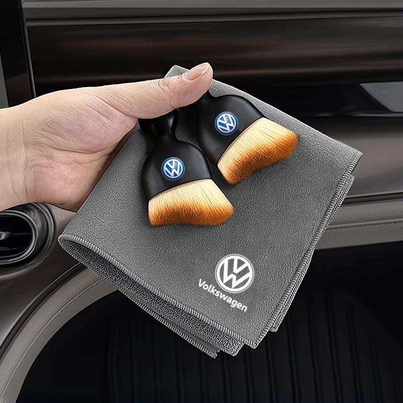 For VW Microfiber Cleaning Rag Cloth Car Wash Towel For VW Volkswagen Passat Touran Car Interior Cleaning Soft Brush Interior Mouldings zs2