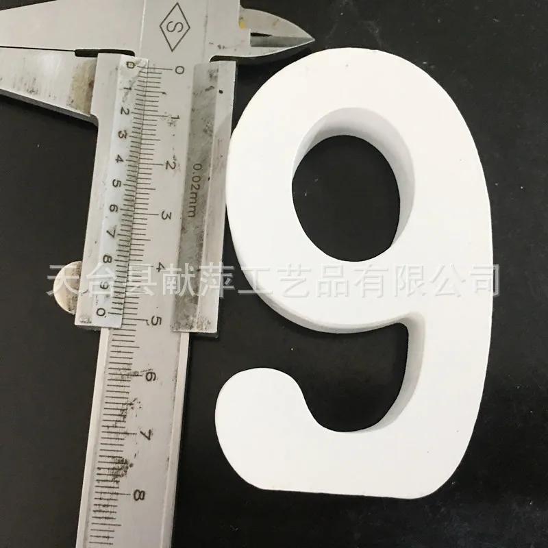 

1pc Wood Number Objects Digital Decor Wooden Number Objects Cake Topper Tags Wooden Place Cards Wall Decor 8cm