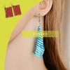 Square Sequins Mesh Loops Ears Multi-color Eardrops Aluminum Jewelry Ear Alloy Earrings Fashion Exaggerated Decorations