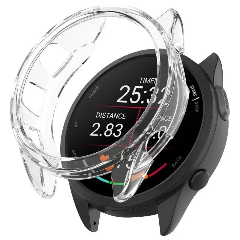 

Мягкий чехол из ТПУ Для умных часов Garmin Forerunner165 ремешок Защитная пленка для экрана Для Garmin Forerunner 165 Music чехол Аксессуары Forerunner 165 Music прозрачный