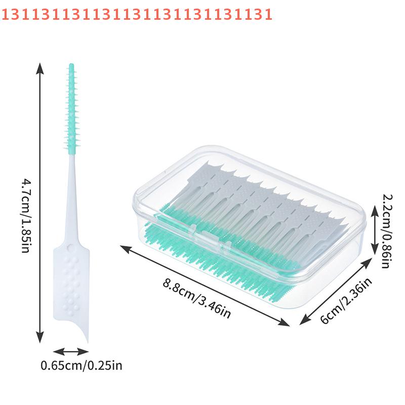 200 Pcs Super Soft Dental Cleaning Teeth Cleaner Floss Toothpicks Oral Care Tools for Better Smile Silicone Interdental Brush