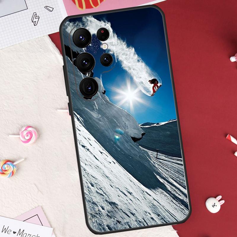 Ski Neige Snowboard Case For Samsung Galaxy S26 Ultra S20 S21 S22 S23 S24 S25 Ultra S10 Plus S25 FE Cover Shell