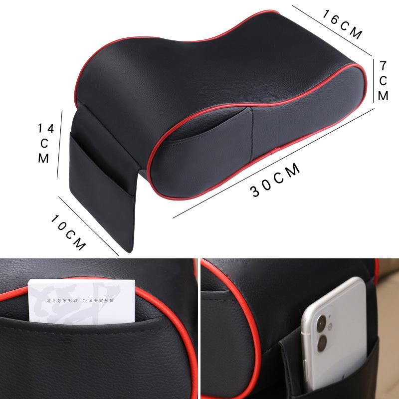 Leather Car Central Armrest Pad Universal Heightening Hand Arm Support Memory Foam Center Console Box Auto Armrest Cushion