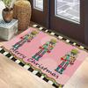 Christmas Nutcracker Welcome Doormat Non-Slip Machine Washable Carpet for Living Room Bedroom Bathroom Kitchen and Laundry Rug