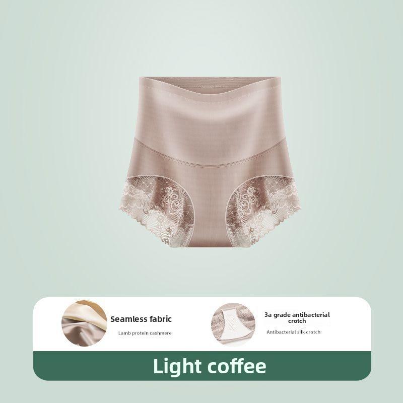 

Women s Summer Lace Postpartum Shaping Corset Waist Without Curly Hem Beauty Body High Waist Belly Lift Panties XXL колір світло кави