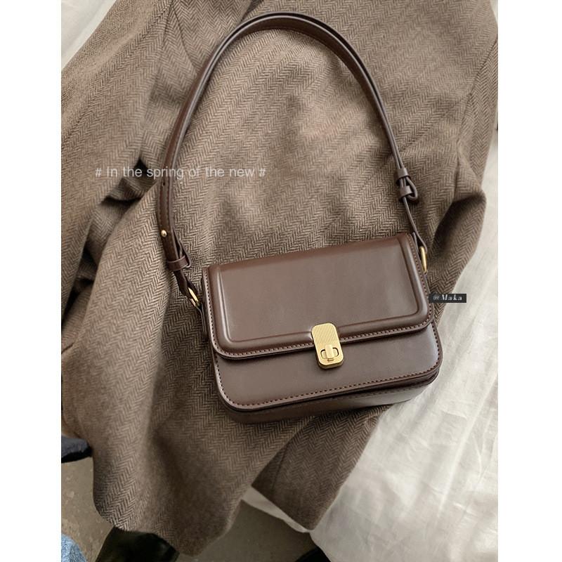 IELGY Retro Underarm Bag Niche Texture All-Match Cross-Body Small Square Bag