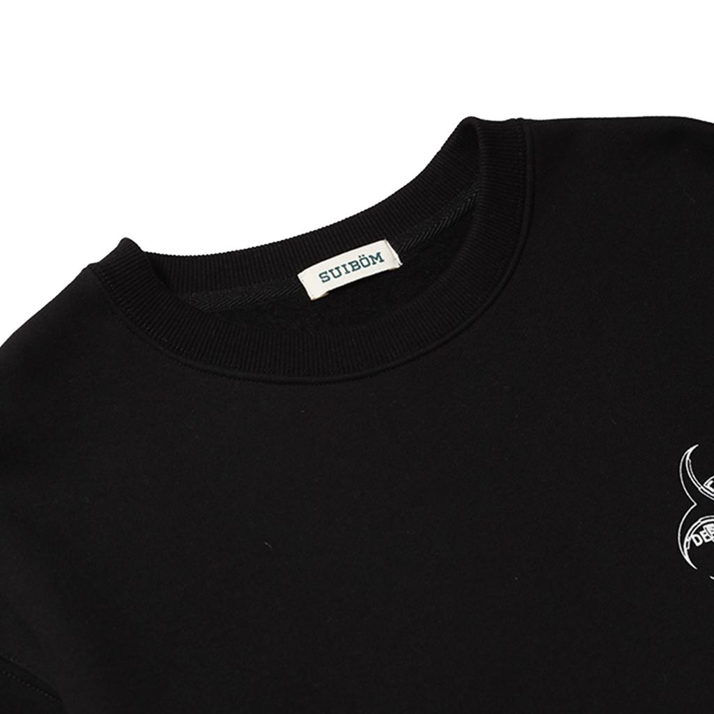 SUIBOM Loose Fit Dw Logo Sweatshirt - Black