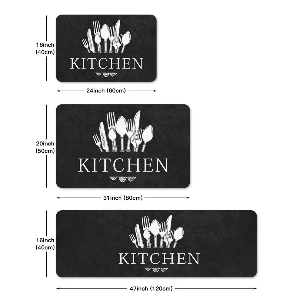 Anti-Ermüdungs-Küchenmatte, OneHouse, rutschfester, dicker, gepolsterter Küchenteppich, robuste, bequeme Stehmatten, wasserdichter Küchenteppich