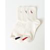 HISS4F221WT_Women's White Solid Sport Socks 3-Pair Set