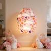 Easter Egg Paper Lantern Bunny Chick Flower Pattern Egg Shaped Hanging Lantern for Easter Party Home Decor