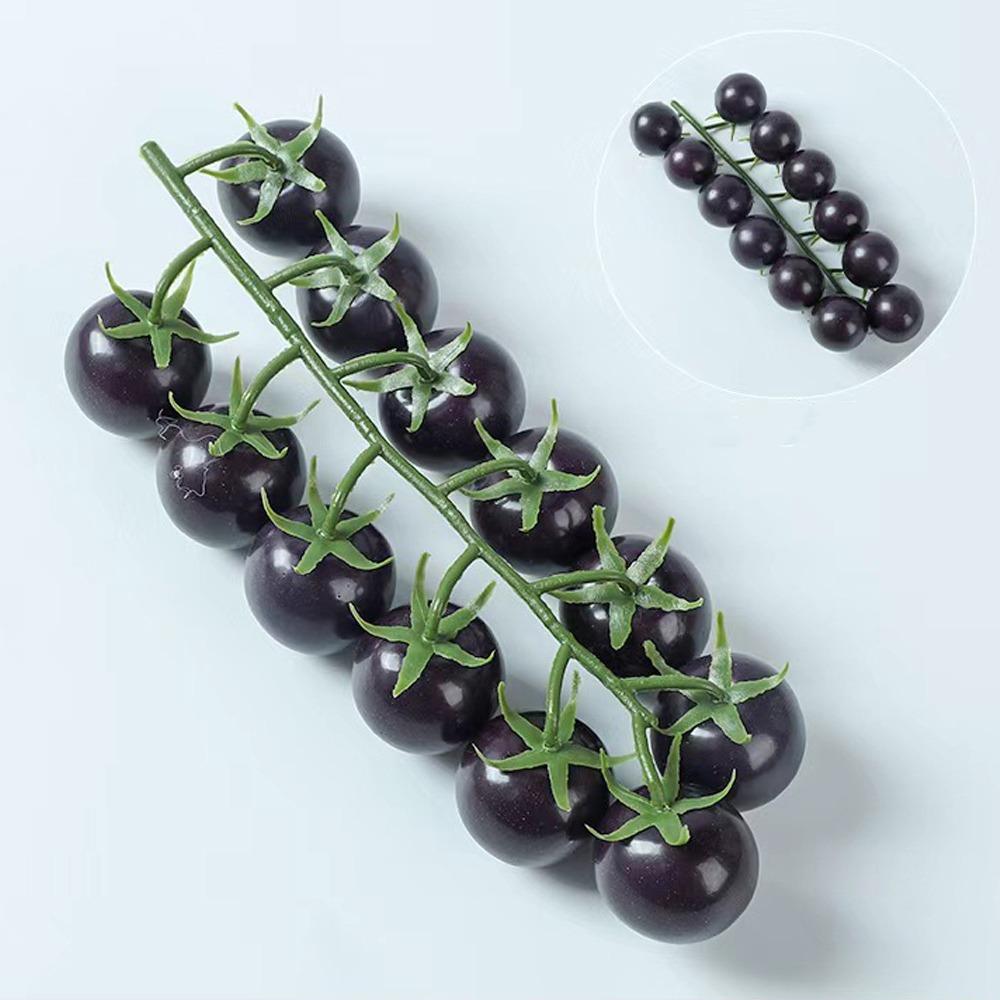 

Hanging Artificial Tomatoes String Lifelike Fake Fruit Props Tomatoes Ornament Restaurant Display чёрный
