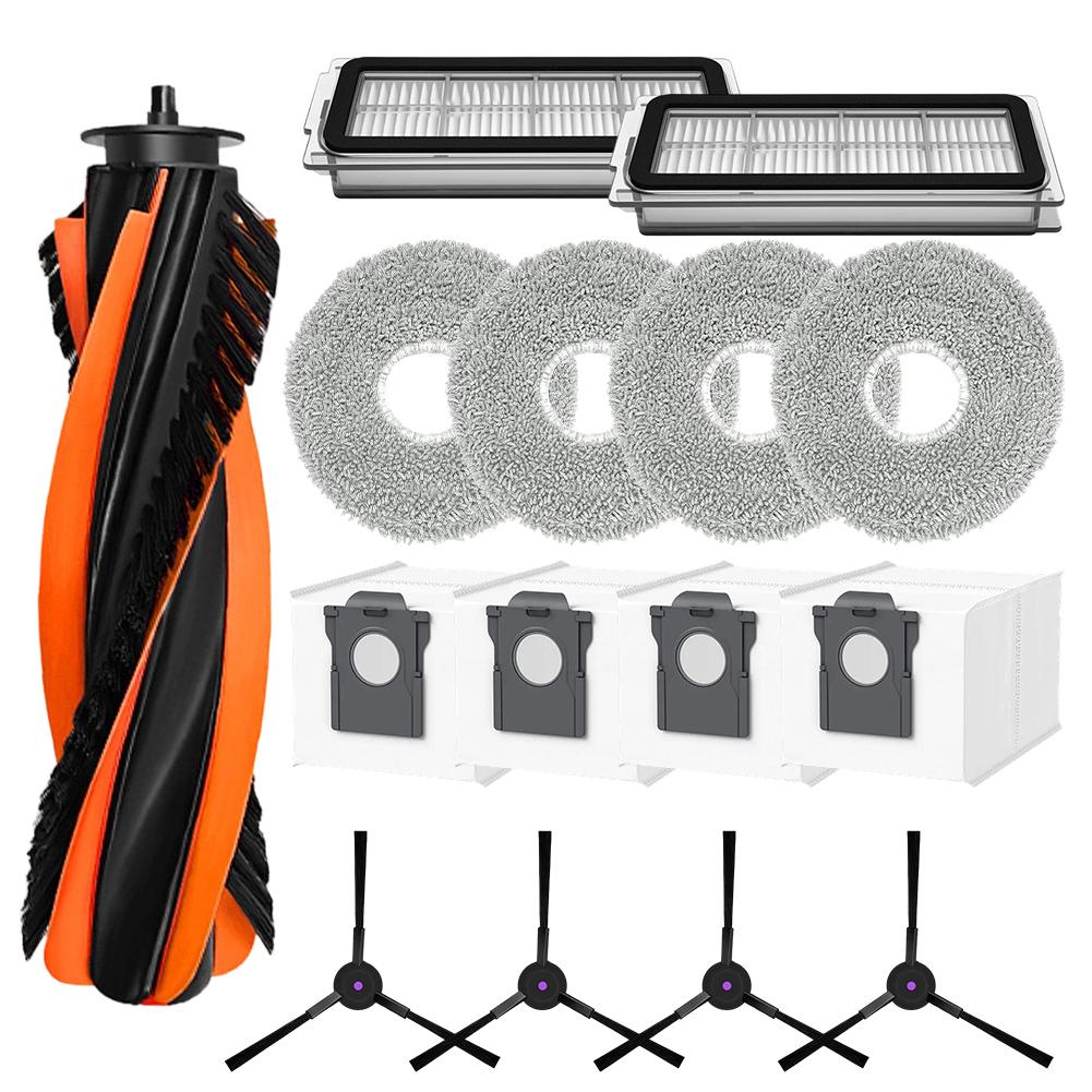 Replacement Accessory Kit For Cecotec For Conga X70 Robot Vacuum, Main Brush, Side Brushes, Filters, Dust Bags & Mop Cloths