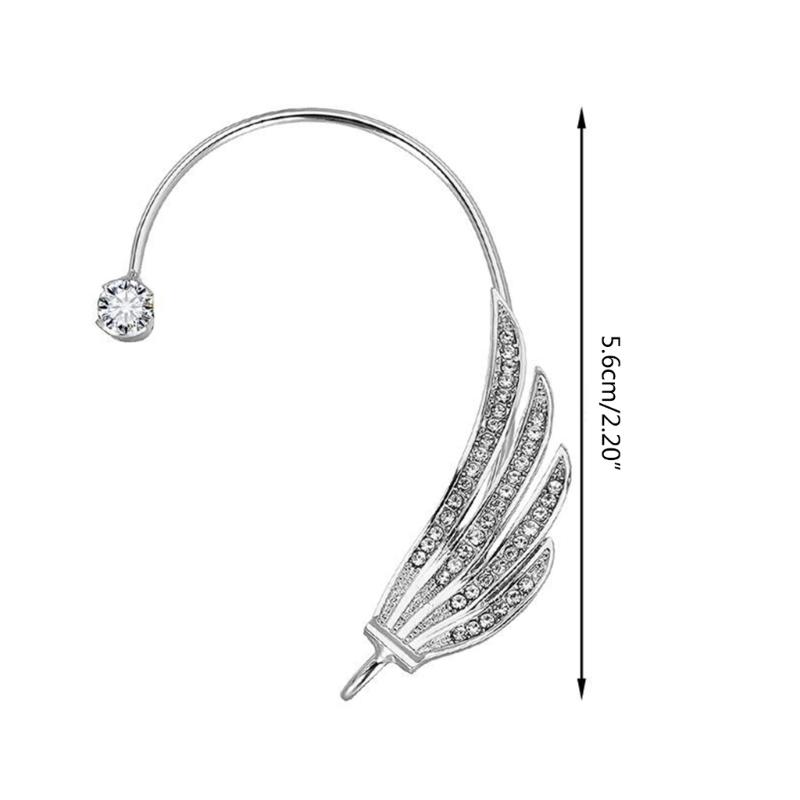 Dainty Rhinestones Earring Angel Wing Wrap Crawler Ear Cuffs Earring Climber Wing Ear Cuff Earrings for Women Fashion