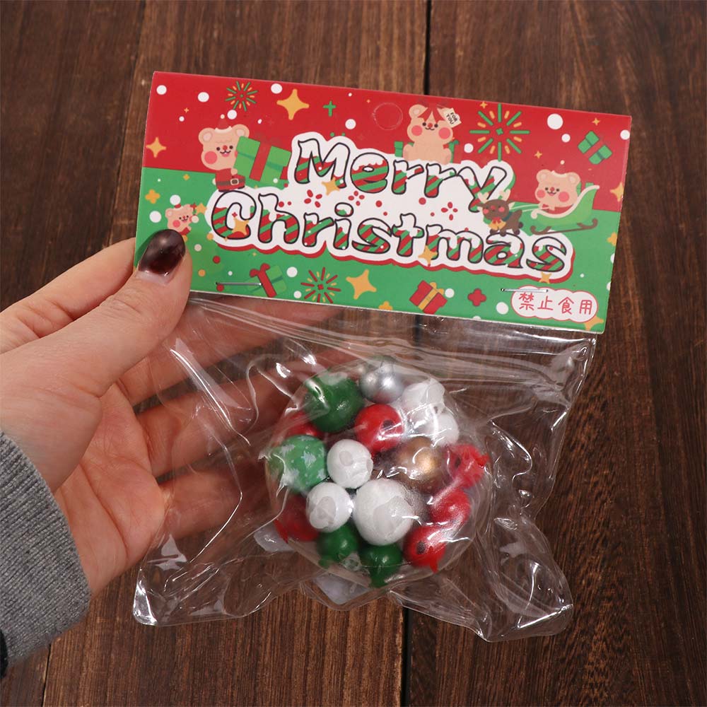 Slow Rebound Cartoon Fidget Toy TPR Noisy Ball Pinch Toy Christmas Squeeze Toys Kids Tricky Doll
