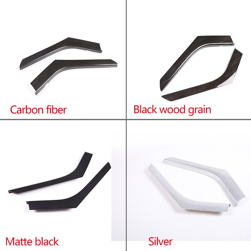 For Land Rover Range Rover Evoque 2012-2018 ABS Carbon fiber/Silver Car Center Control Side Trim Strip Sticker Car Accessories