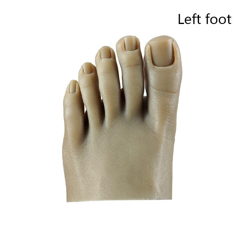 Nail Practice Foot Mannequin With Fake Toes For Training Nail Display Silicone