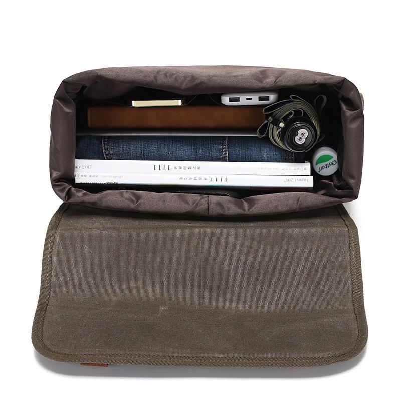 Detachable Motorcycle Bag Waterproof Bag Duffel Bag Carrying Bag Tail Bag Riding Equipment Single Shoulder Crossbody with Top Layer Leather