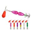 Umbrella Hook Cuttlefish Sleeve Fishing Hook Double Layer Squid Hook with Colorful Beads Swivels Sea Fishing Accessories