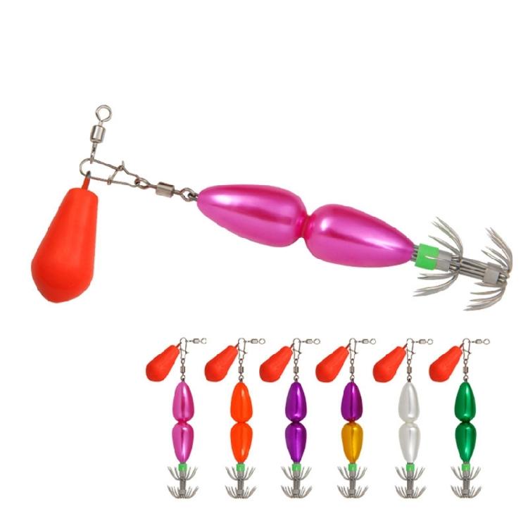 Umbrella Hook Cuttlefish Sleeve Fishing Hook Double Layer Squid Hook with Colorful Beads Swivels Sea Fishing Accessories