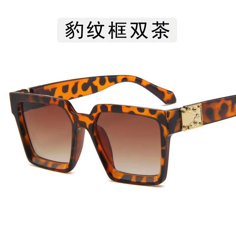 Vintage Large Frame Square Sunglasses Women's Brand Designer Fashion Sun Glasses Men Outdoor Driving Eyewear UV400