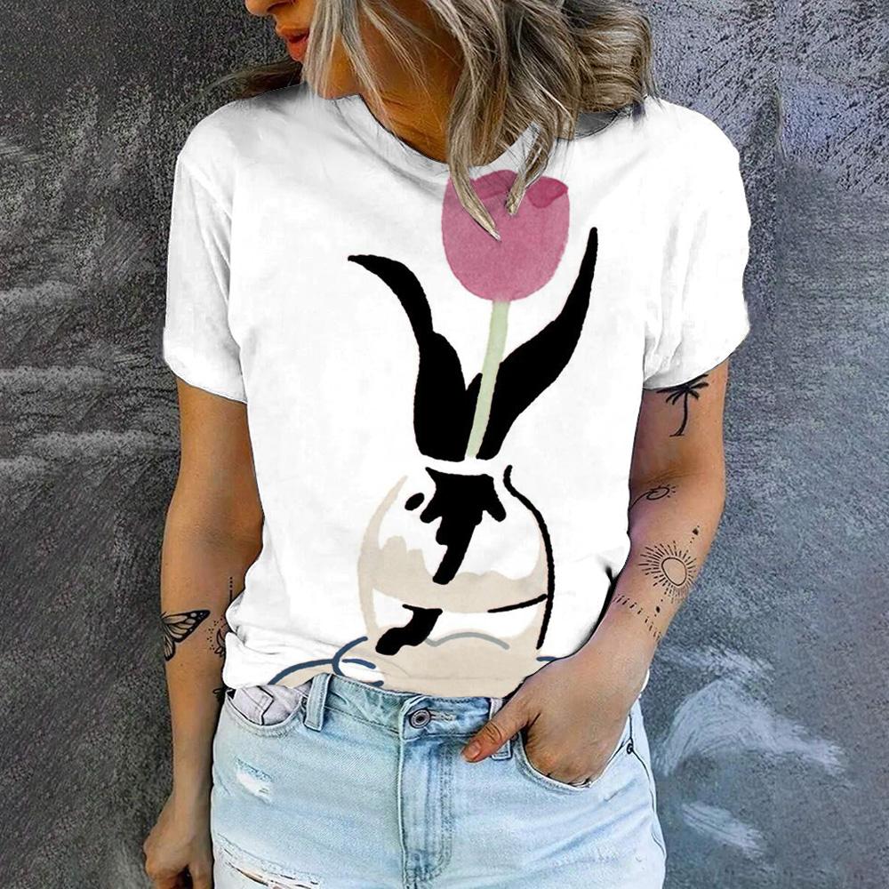 Женская футболка с круглым вырезом — фото 6