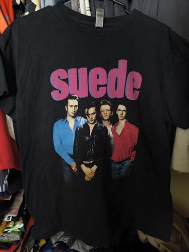Vintage SUEDE Shirt L Coming Up UK Rock Band 1996 Reprint Oasis Radiohead Blur Shirts for Men Men Clothing