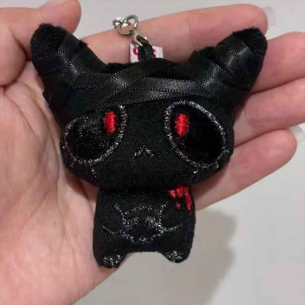 Halloween Ghost Doll Key chain Plush Bloody Doll Gothic style Scary Backpack Pendant Heart Buckle Pendant for gift