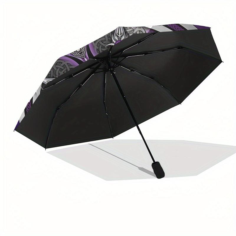 Celtic Mandala themed, Eight ribbed, Self folding Umbrella Is Suitable for Everyday Outdoor Use and Is An Ideal Gift for Friends and Family,