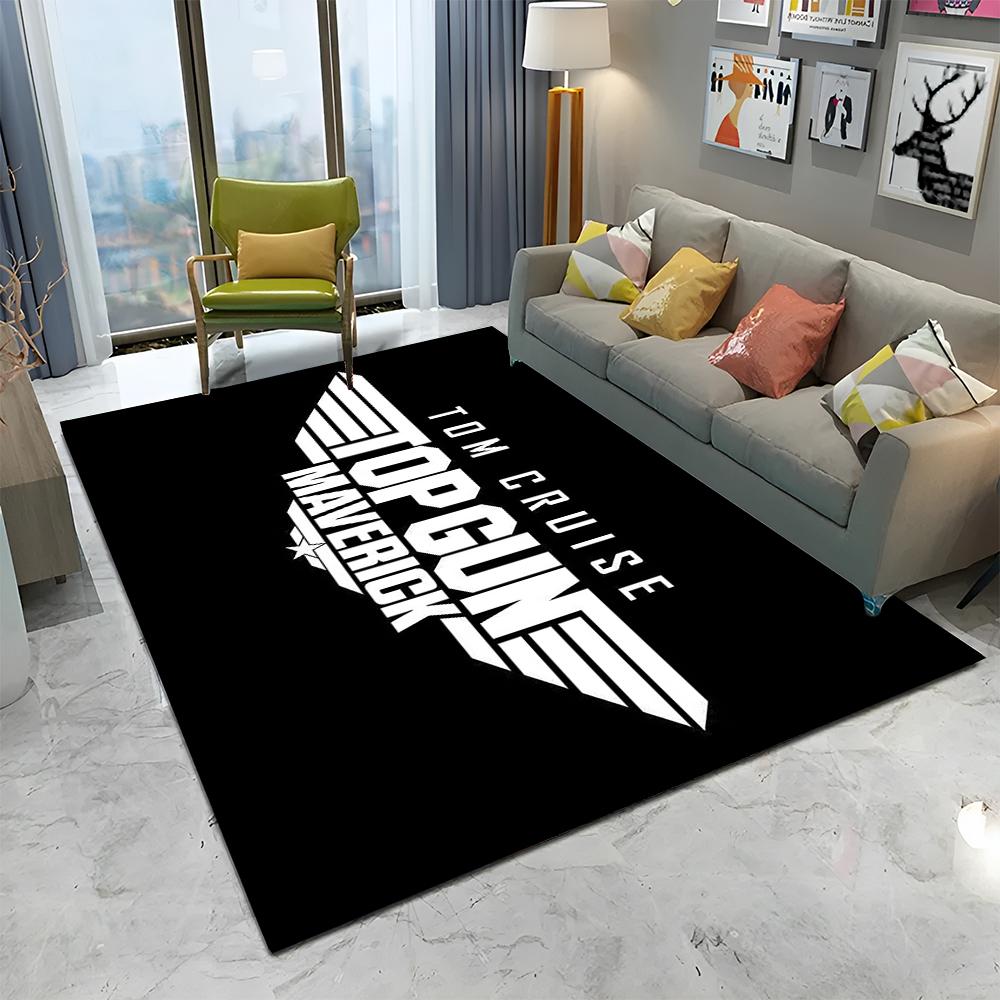 Top Gun Classic Movie Sign Tom Cruise Carpet Rug for Home Living Room Bedroom Sofa Doormat Decor,kid Area Rug Non-slip Floor Mat