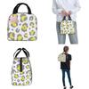 Leopard Animal Fur Printing Insulated Lunch Bags Portable Lunch Container Thermal Bag Tote Lunch Box School Food Storage Bags
