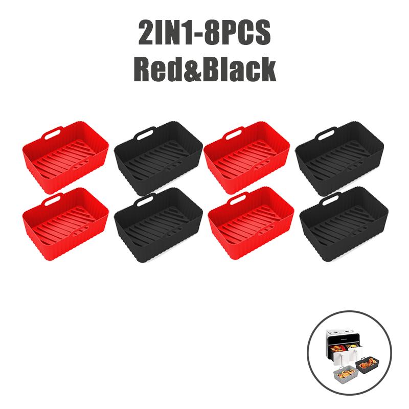 Food Grade Air Fryer Silicone Liners for Ninja Dual Air Fryer Non-Stick Air Fryer Basket Accessories for Ninja