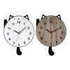 Cat Wall Hanging Clock Cute Animal Wall Ornament, Pendulum Decorative Clock for Office, Kids Room, Home Decor, Housewarming Gift