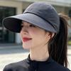 Summer Sun Hat, Wide Brim Sun Protection Hat for Women, UV Blocking Arc Shape Face Slimming Design Beach Travel Outdoor Cap