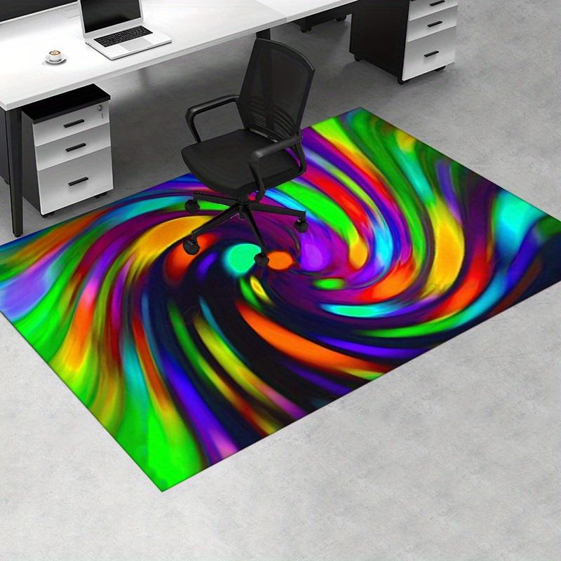 1pc. Colorful Swirl Abstract Rug Home Decorative Carpet Office Chair Cover Outdoor Mat Gift for Kids Room Bedroom Living Room Decoration