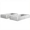 2 Pack Galvanized Raised Garden Beds, 180 X 90 X 30 Cm, Rectangular Metal Planter Boxes Kit Outdoor, Bottomless Elevated Planting Box with Gloves,