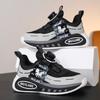 Boys' shoes New children's sports shoes Medium and older children's rotating buckle single mesh breathable mesh running shoes
