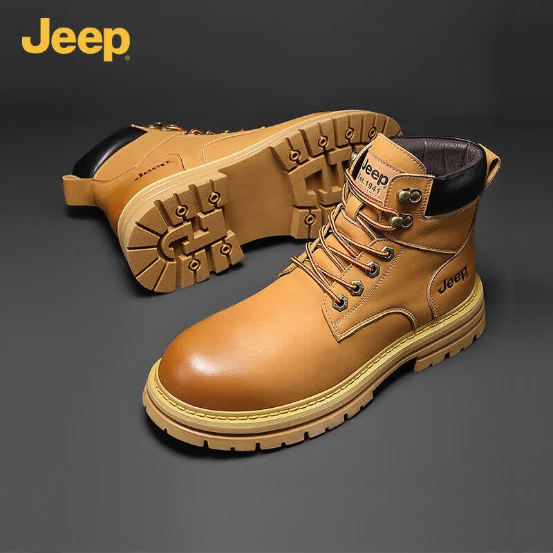 Jeep Men s Retro Yellow Outdoor Work Boots 43 золотисто-желтый