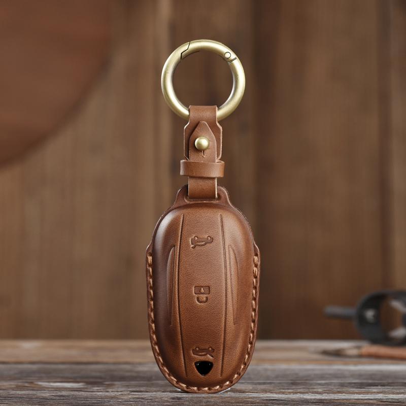 Suitable for Tesla MODEL3/Y/S/X Leather KeysCase Protector