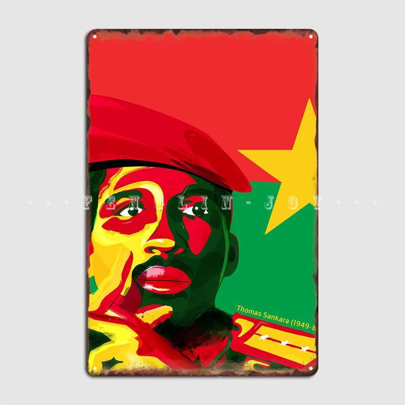 

Томас Санкара Металлическая табличка Плакат Клуб Домашний Паб Гараж Печать Настенная табличка Жестяная вывеска Плакаты 20x30cm